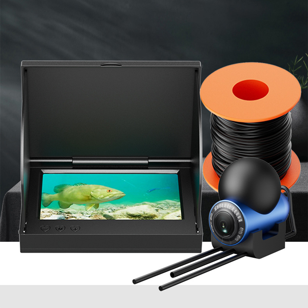 Fishing Depth Finder - 4,3-Zoll-HD-Bildschirm-Fischfinder mit 220-Grad-Weitwinkel-Unterwasserkamera für Eis- und
