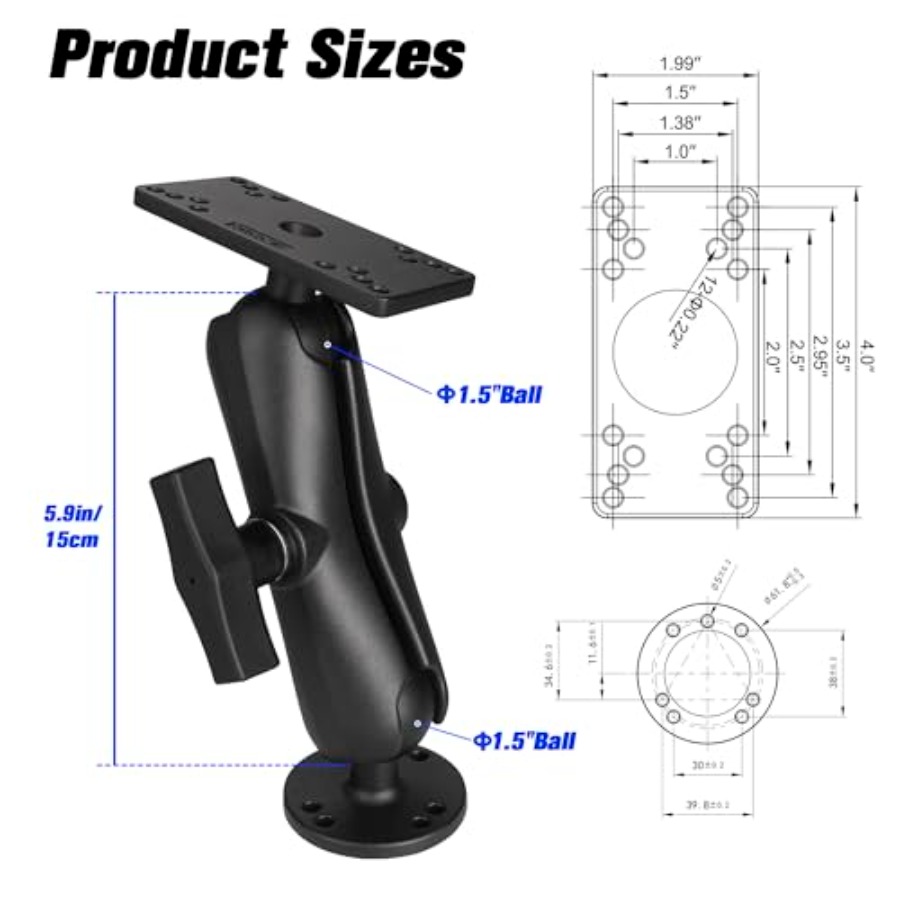 Kajak-/Boot-Fischfinder-Halter – Fish Finder Mount Bewertung und Preis